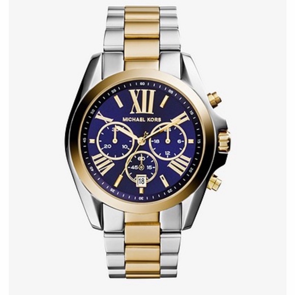 Michael Kors Oversized Bradshaw Two Toned Watch - Picture 3 of 7